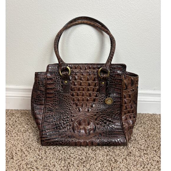 Brahmin Arianna Onyx Stanton Tote Leather Shoulder Bag - Picture 1 of 10